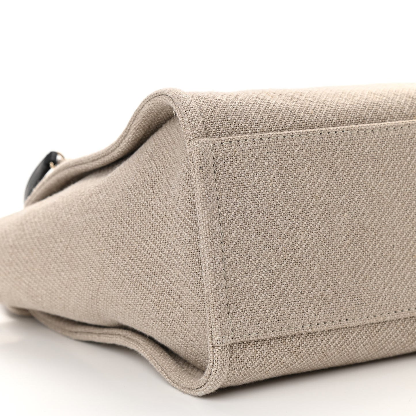 Mixed Fibers Small Deauville Tote Beige Black