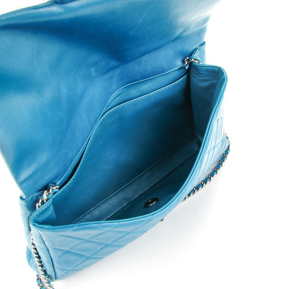 Chanel Lambskin Quilted Clutch With Chain Flap Turquoise 5 of 8