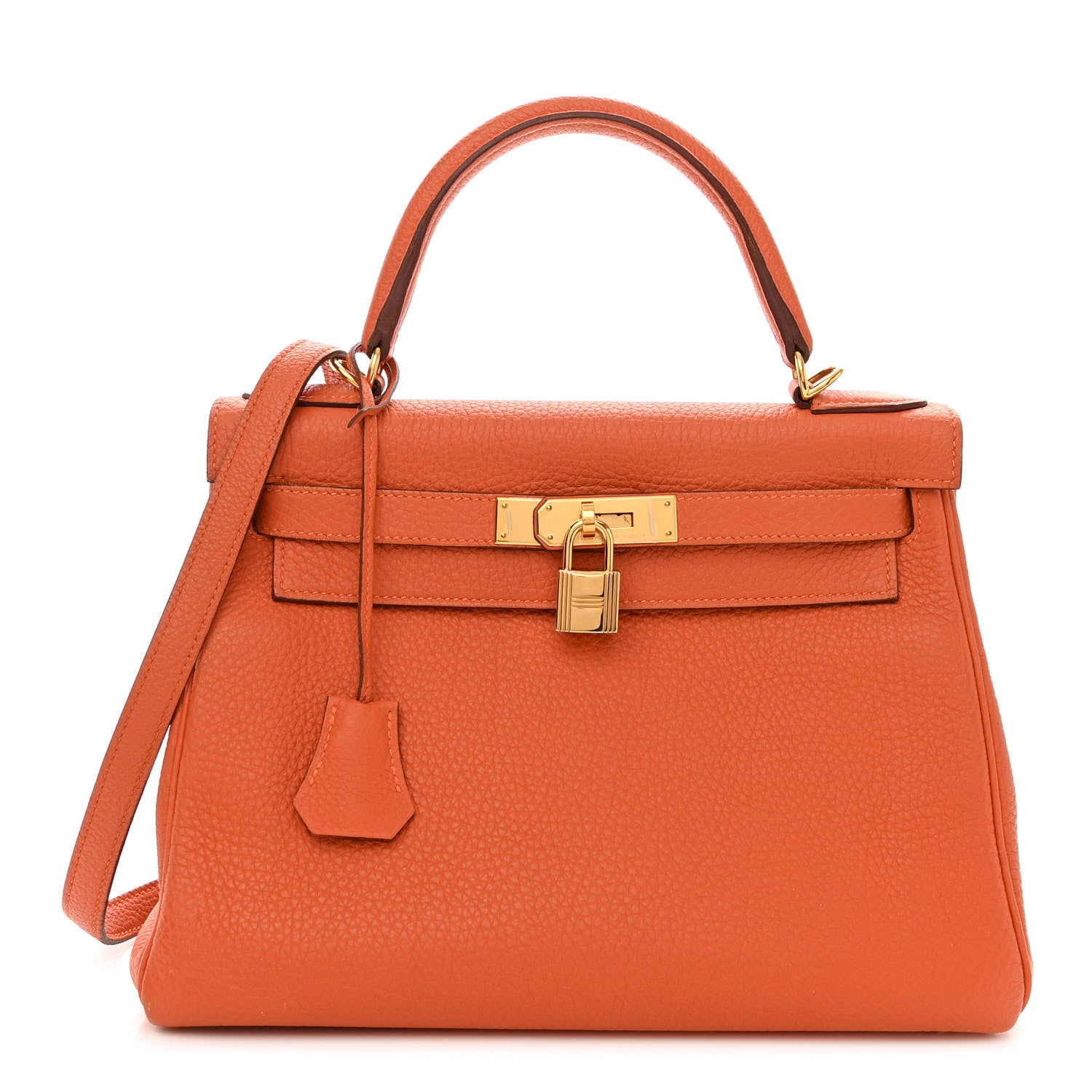 Hermes Togo Kelly Retourne 28 Orange 1 of 18