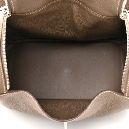 Hermes Taurillon Clemence Lindy 30 Etoupe 5 of 11