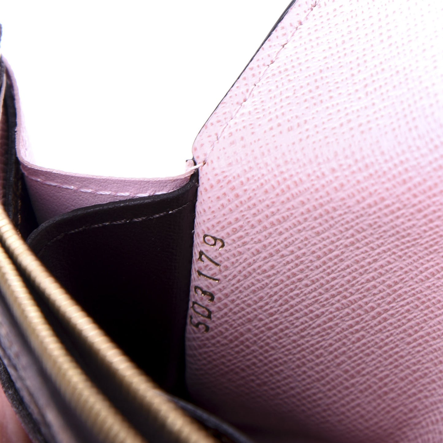 Damier Ebene Emilie Wallet Rose Ballerine