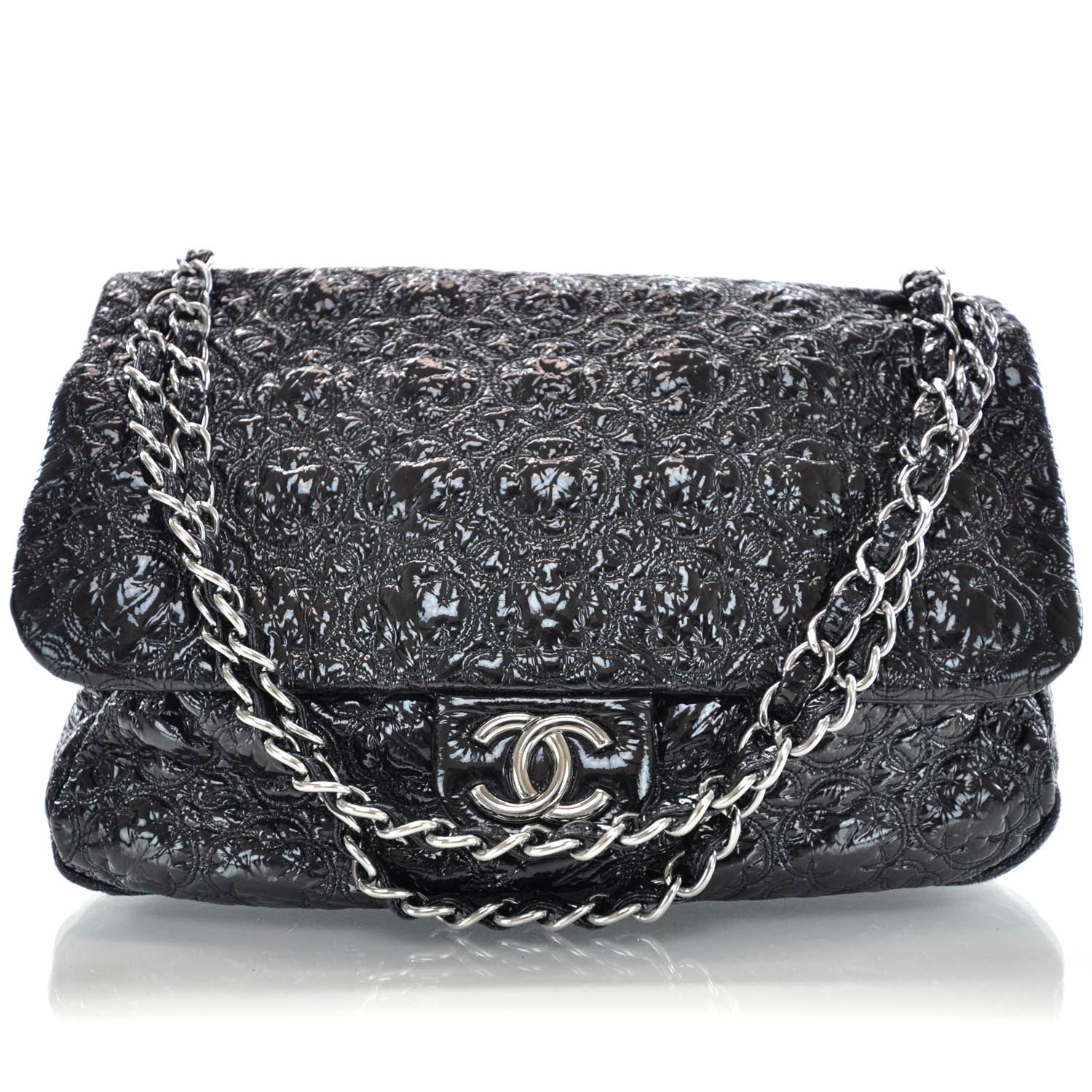 Chanel Vinyl Rock in Moscou Moscow Flap Black 1 of 9