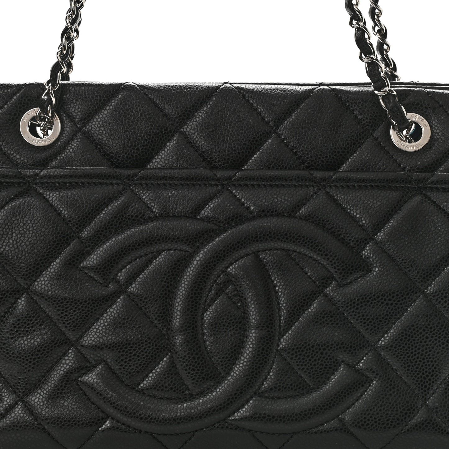 Caviar Quilted CC Timeless Soft Tote Black