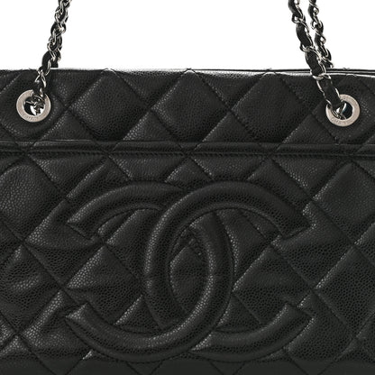 Chanel Caviar Quilted CC Timeless Soft Tote Black 8 of 10