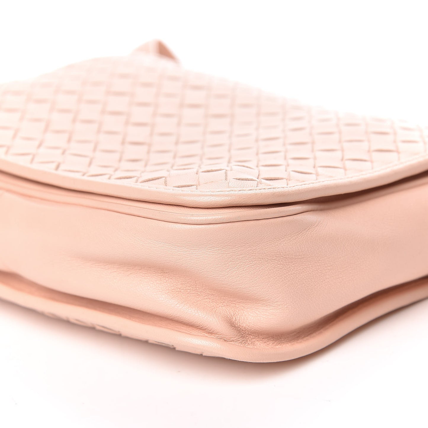 Nappa Intrecciato Mini Flap Crossbody Lotus