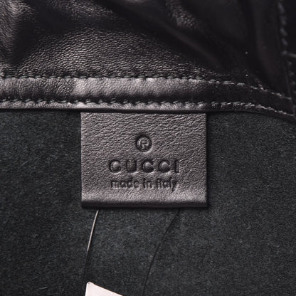 Gucci Calfskin Logo Drawstring Backpack Black 6 of 7