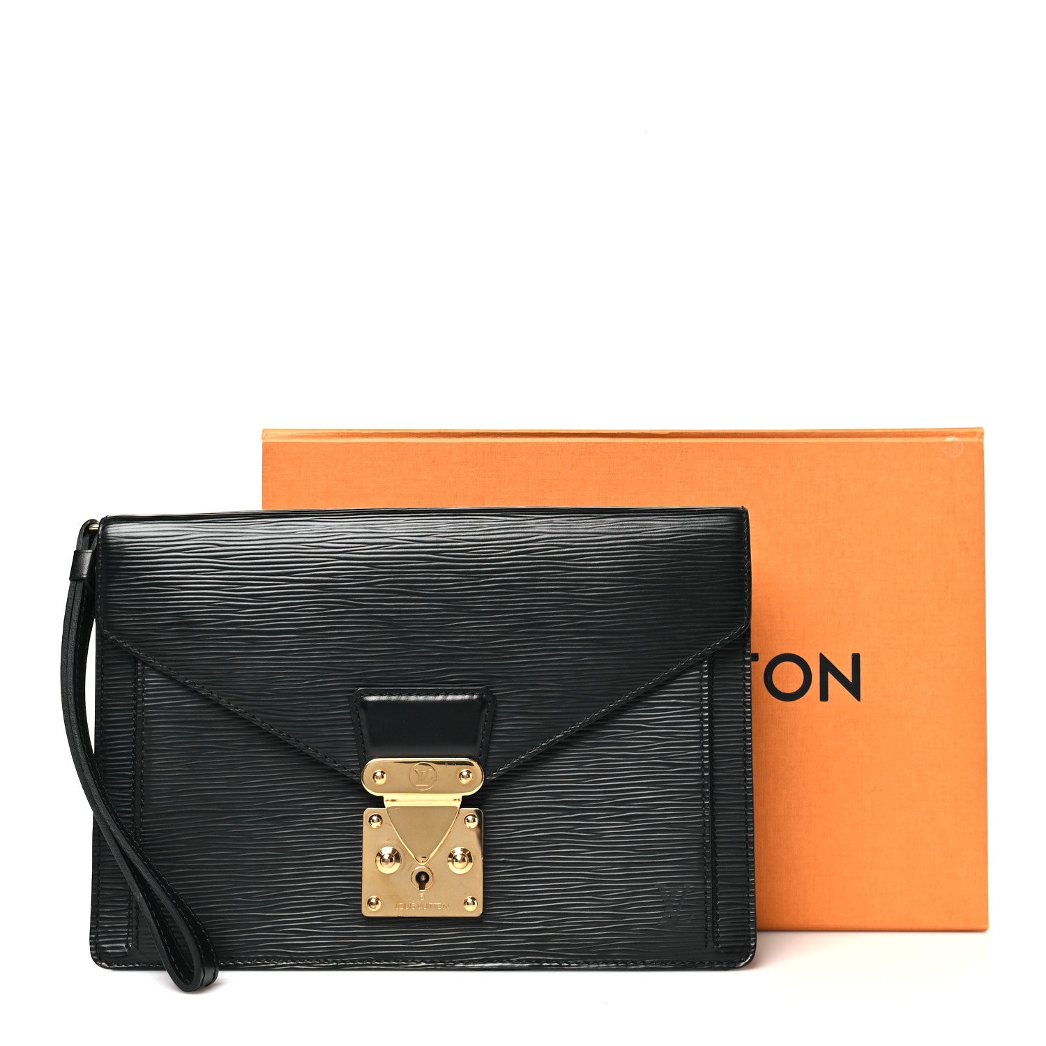 Louis Vuitton Epi Pochette Sellier Dragonne Clutch Black 1851117
