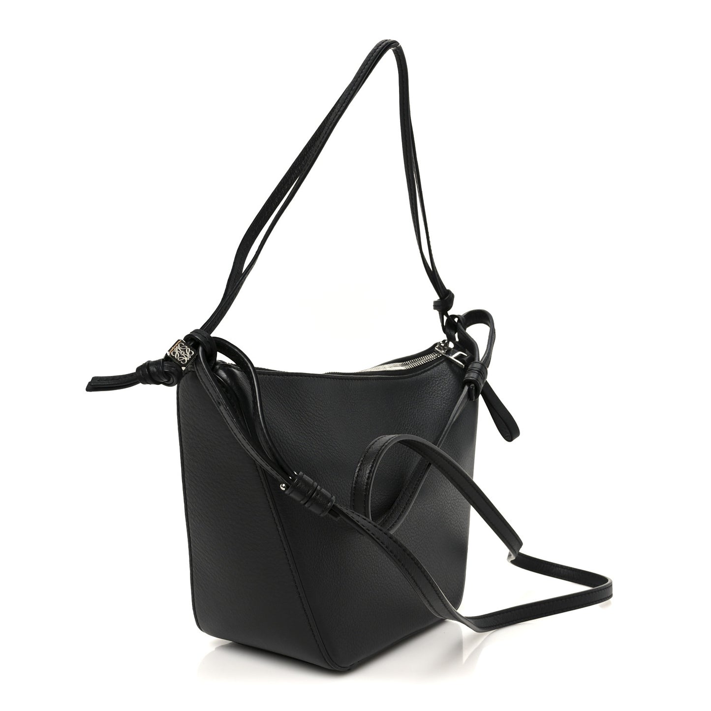 Calfskin Mini Hammock Hobo Black
