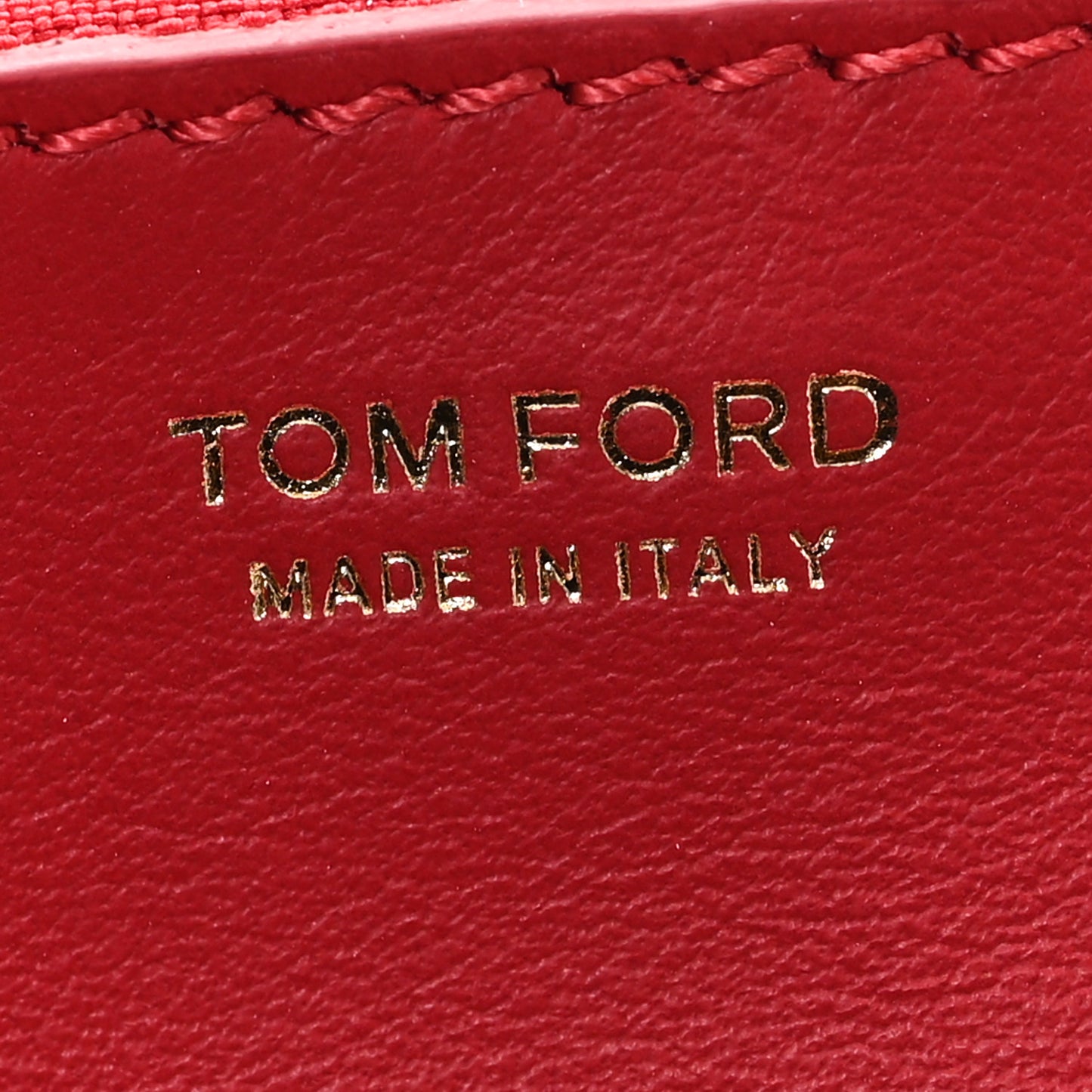 Calfskin Perforated Logo Tote Red