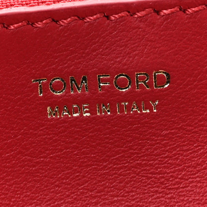 Tom Ford Calfskin Perforated Logo Tote Red 7 of 11