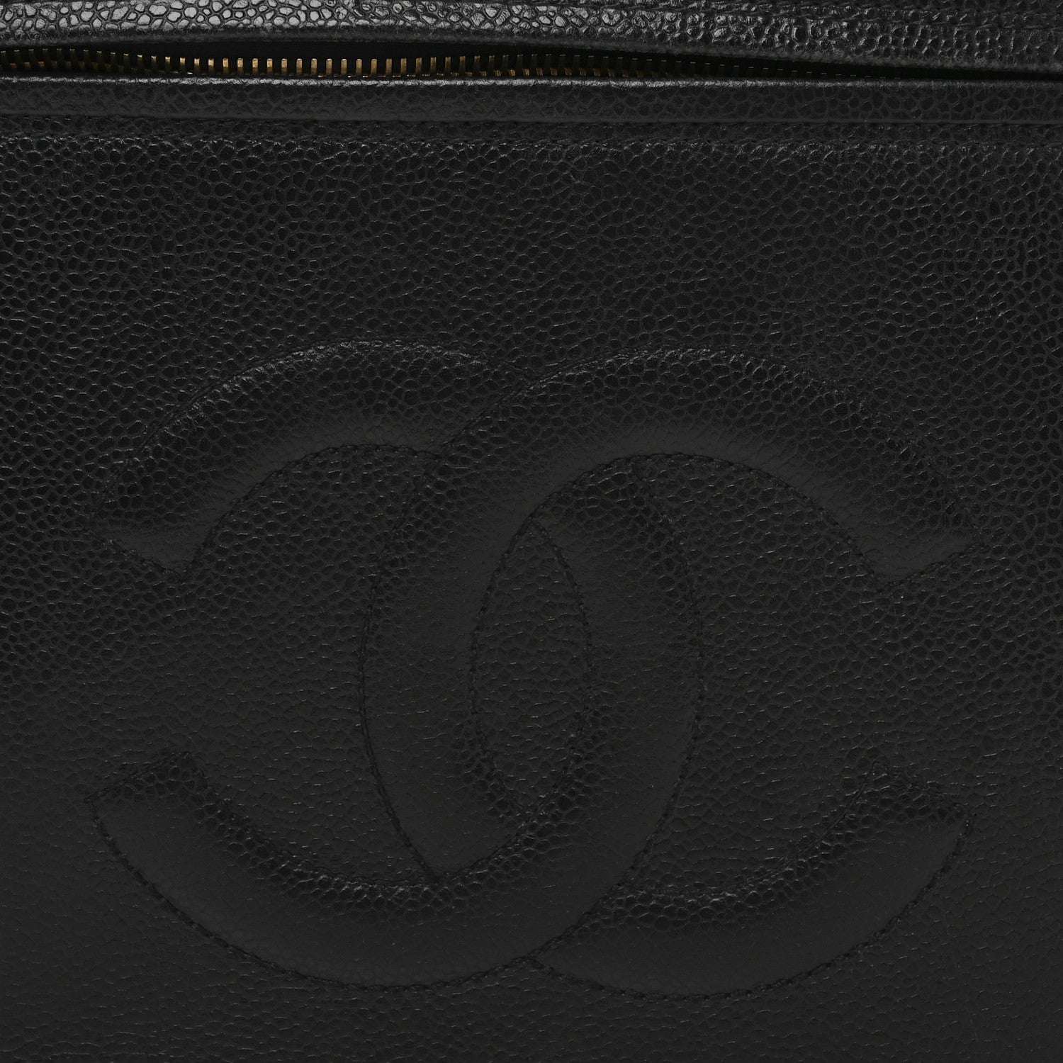 Chanel Caviar Timeless CC Large Cosmetic Train Case Black 8 of 13