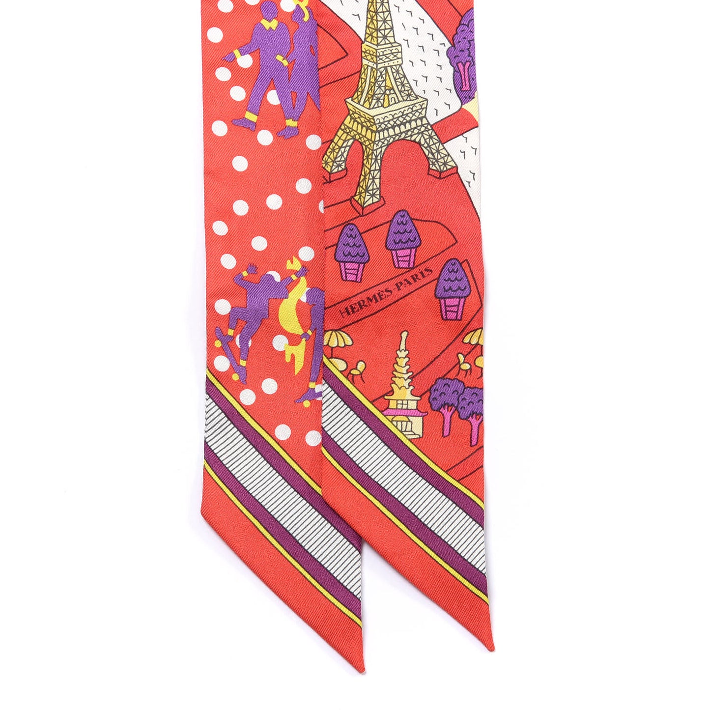 Silk Les Nouveaux Amoureux de Paris Twilly Rouge Violet Creme