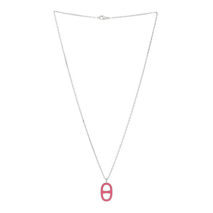 Hermes Laquered Iliade Pendant Necklace Rose Indien 3 of 5