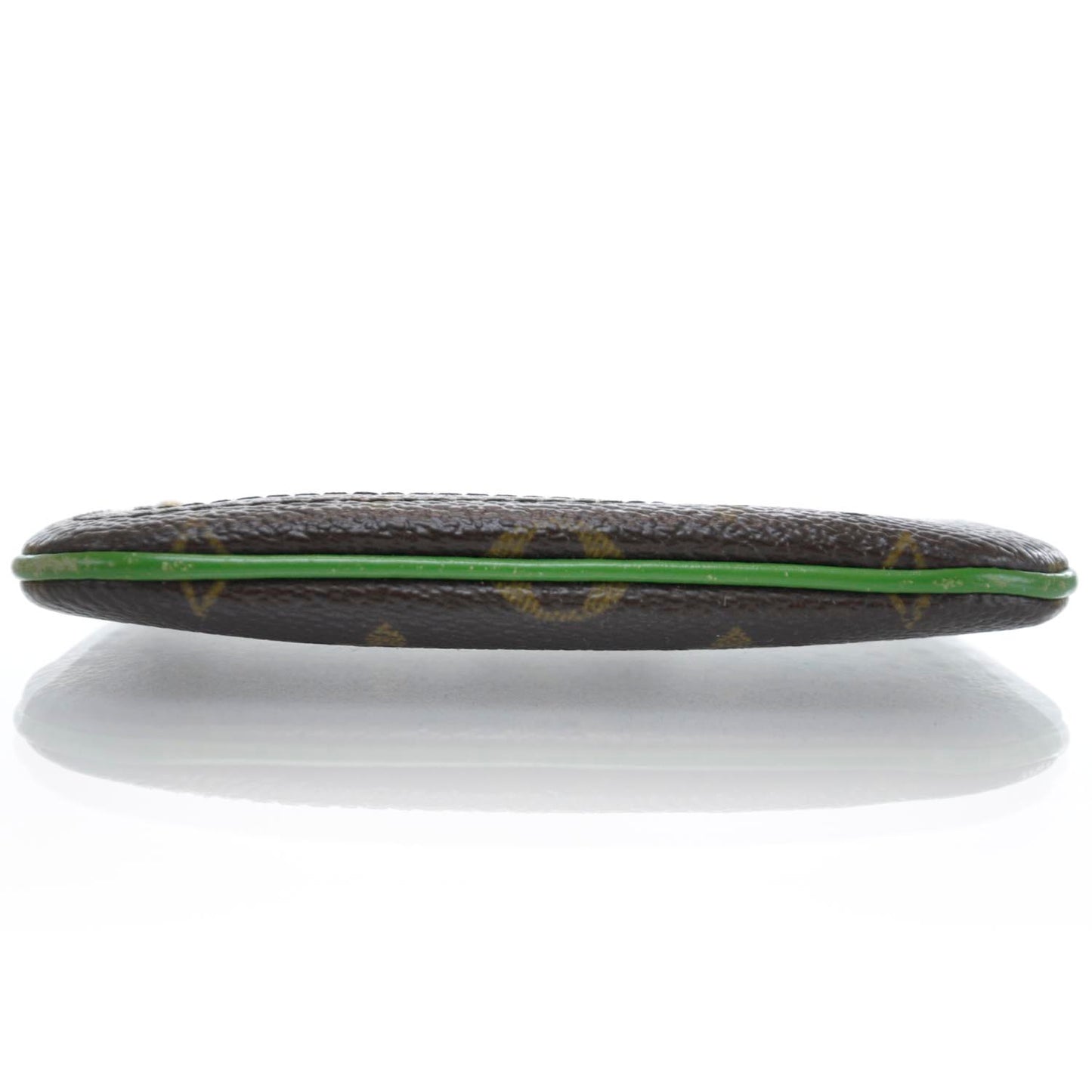 Monogram Perforated Key Pouch Green