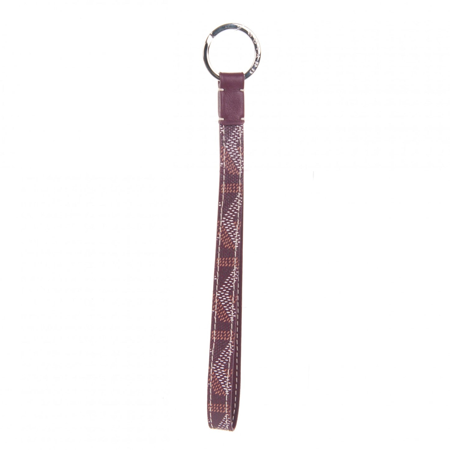 Goyardine Sesame Key Holder Burgundy