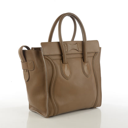 Celine Smooth Calfskin Micro Luggage Camel 3 of 10