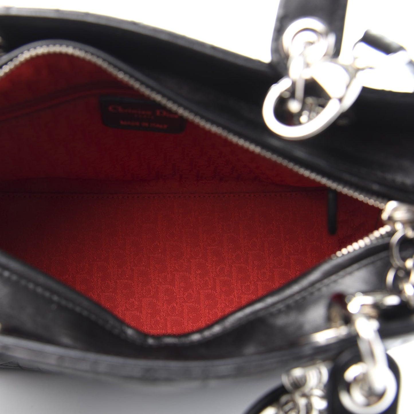 Lambskin Cannage Medium Lady Dior Black