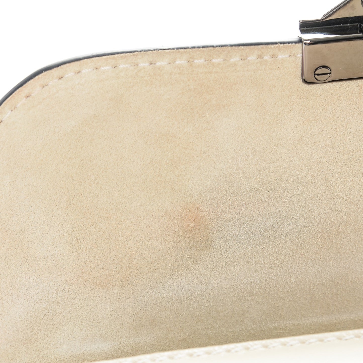 Craquele Calfskin Small Glam Lock Rockstud Flap Light Ivory