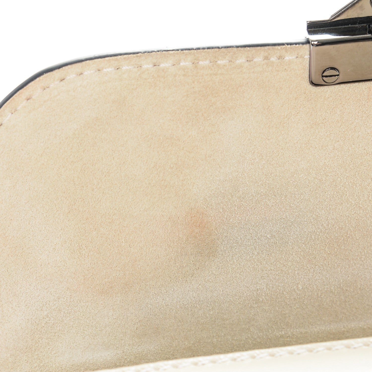 Valentino Garavani Craquele Calfskin Small Glam Lock Rockstud Flap Light Ivory 8 of 8