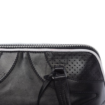 Prada Vitello Drive Perforated Shoulder Bag Black 11 of 14