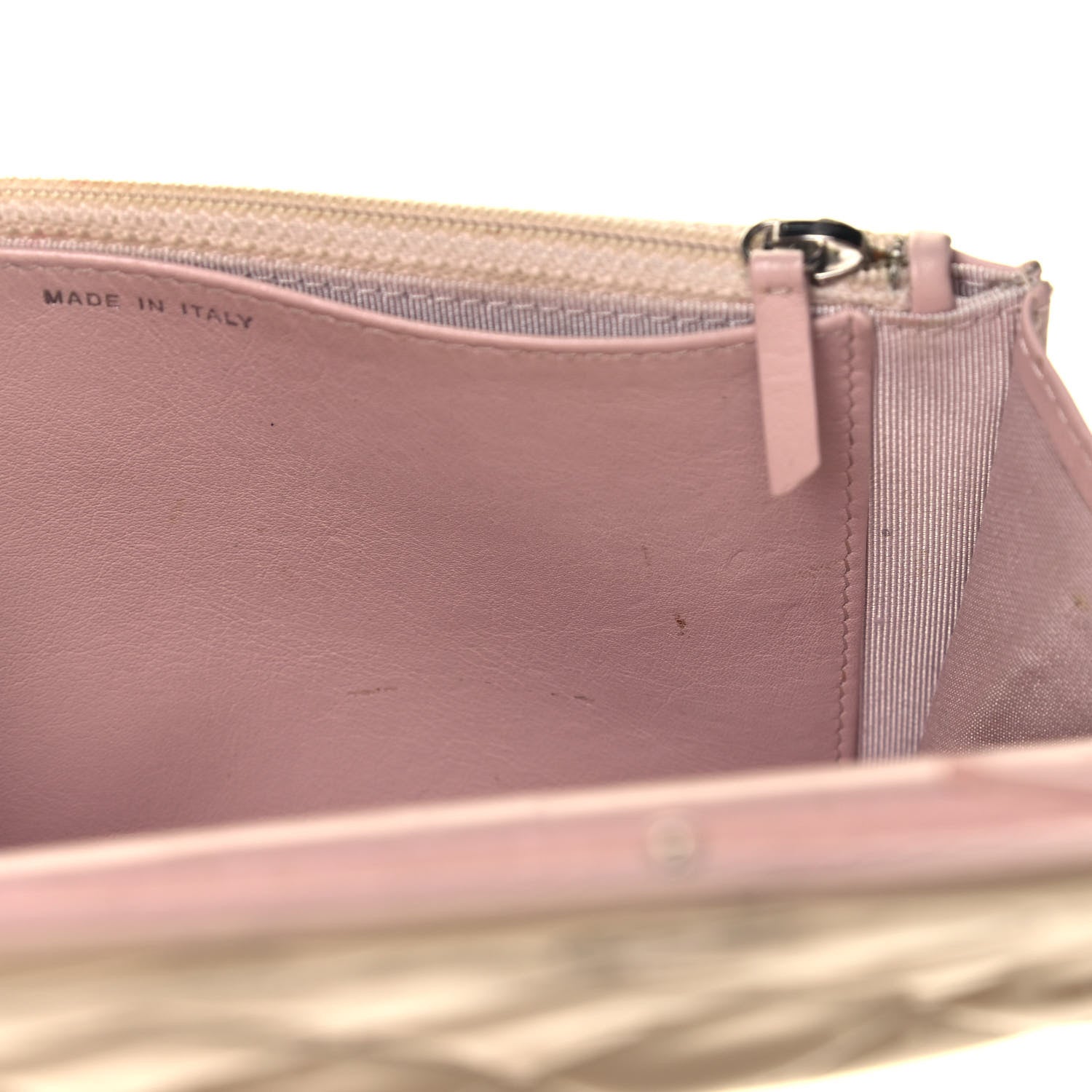 Chanel Patent Quilted Wallet On Chain WOC Pink 10 of 15