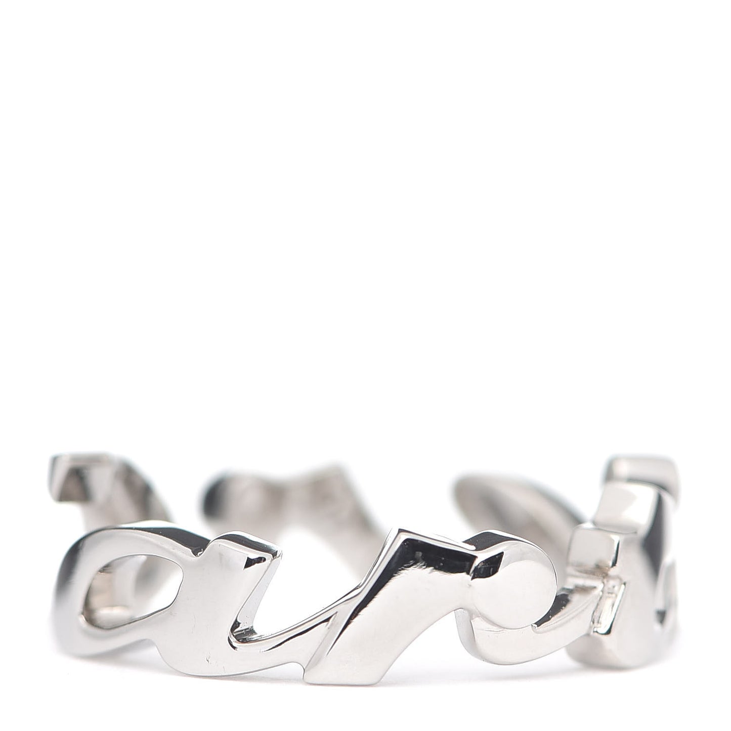 18K White Gold Signature Ring 51 5.75