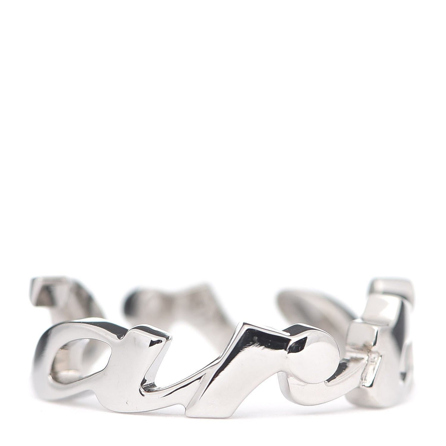 Cartier 18K White Gold Signature Ring 51 5.75 3 of 8