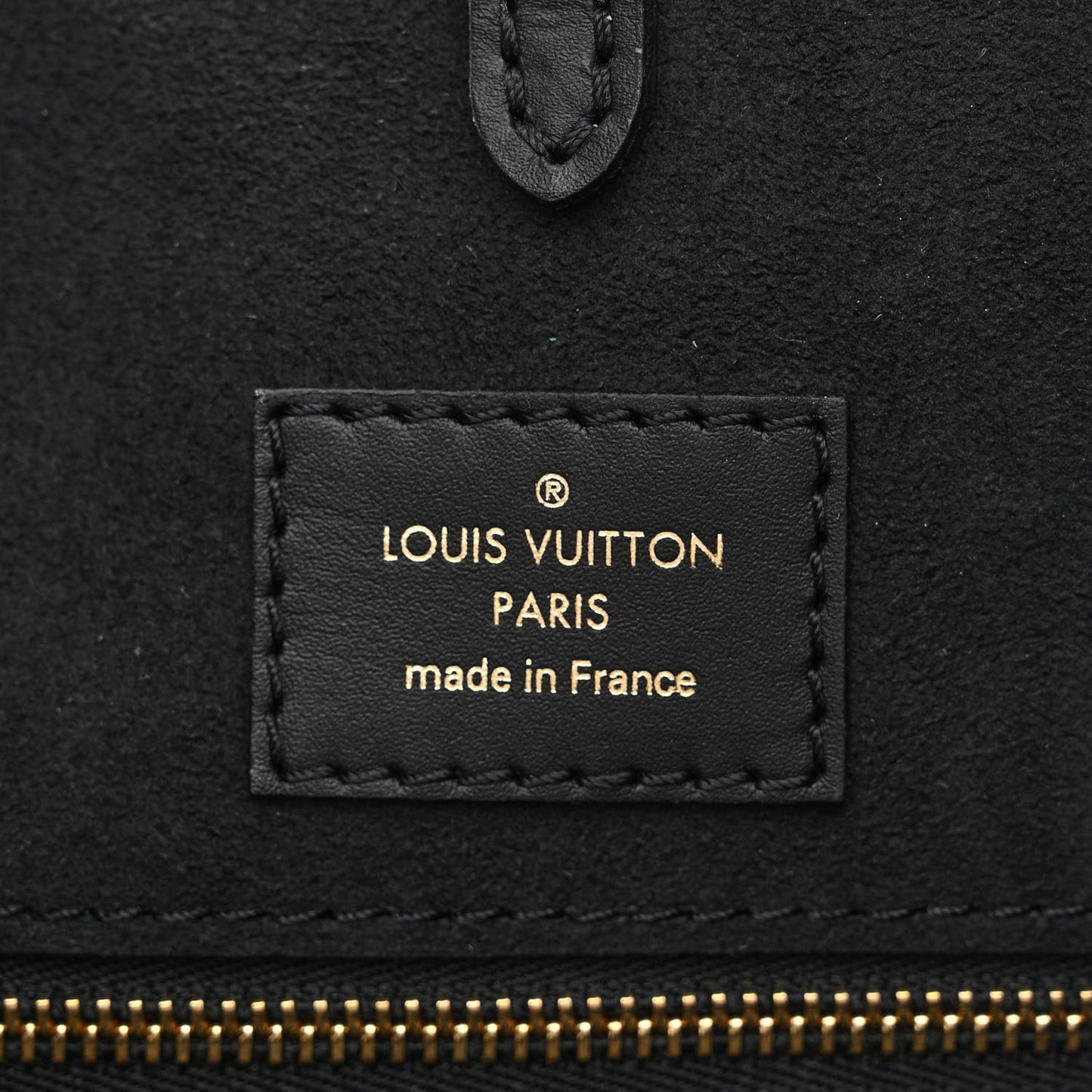 Calfskin Monogram Fold Tote PM Cream Khaki Black