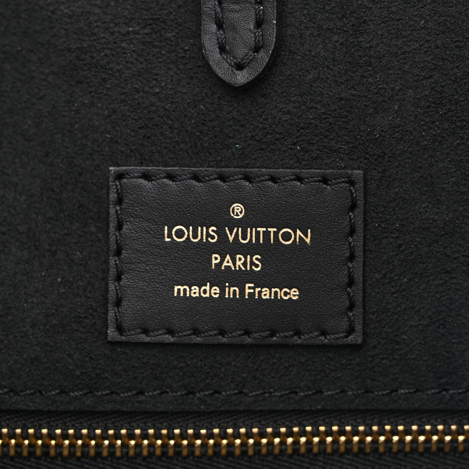Louis Vuitton Calfskin Monogram Fold Tote PM Cream Khaki Black 6 of 9