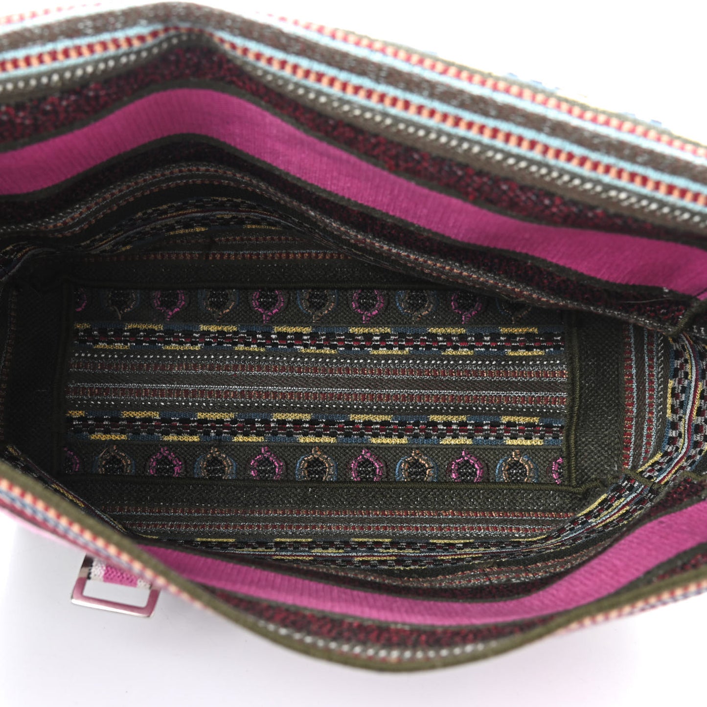 Canvas Embroidered Diorcamp Messenger Vert Multicolor