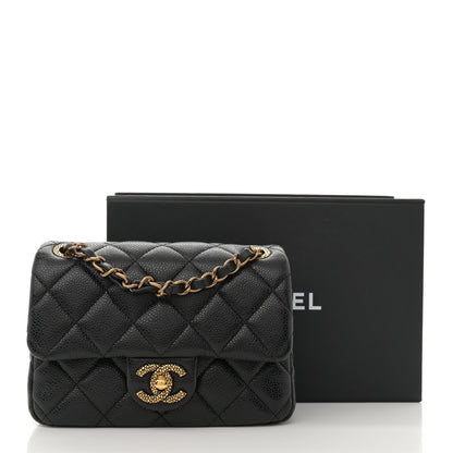 Chanel Grained Lambskin Quilted Mini Flap Black 11 of 11