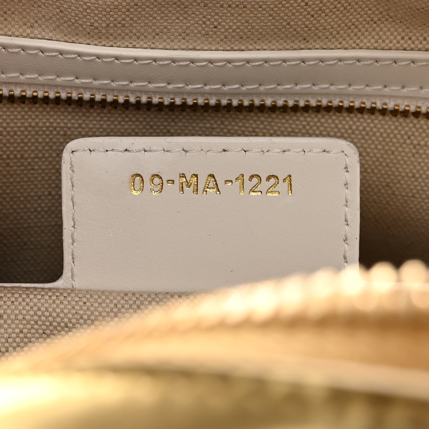 Christian Dior Calfskin Padded Macrocannage Medium Dior Vibe Zip Bowling Bag White Gold 7 of 13