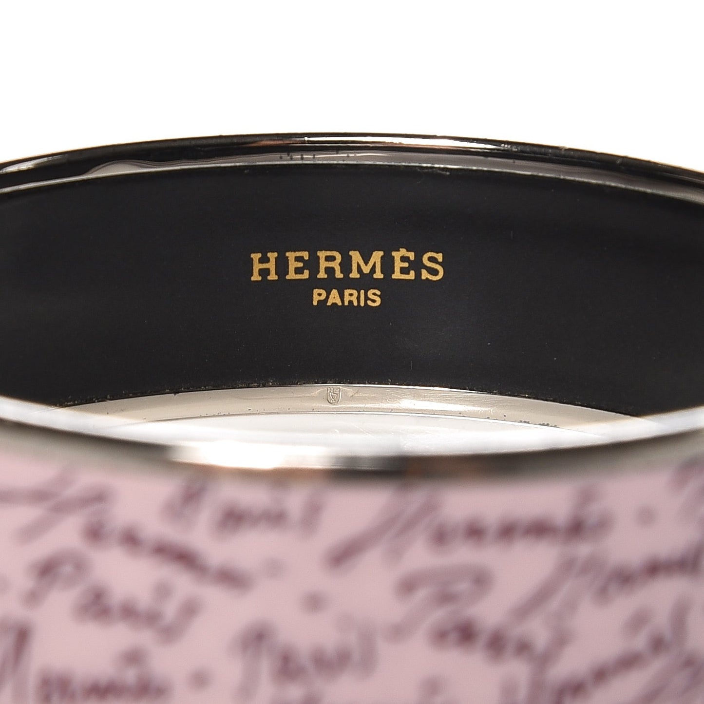 Enamel Printed Handwriting Wide Bracelet 62