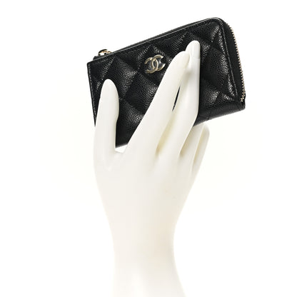 Chanel Caviar Quilted Zipped Key Holder Case Black 2 of 8