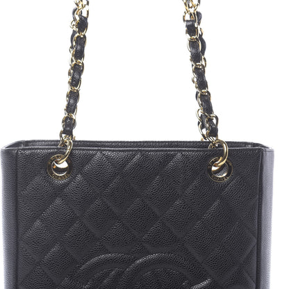 Chanel Caviar Quilted Petit Shopping Tote PST Black 10 of 10