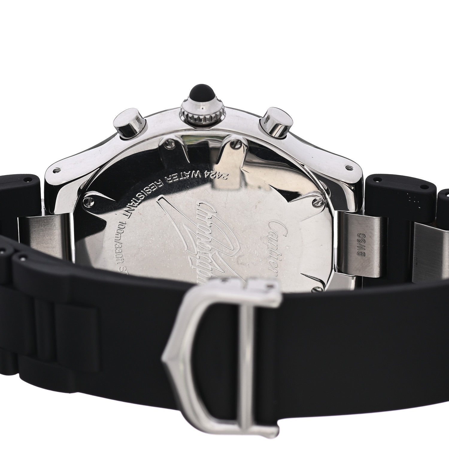 Cartier Stainless Steel Rubber 38mm Must 21 Chronoscaph Quartz Watch Black 4 of 4
