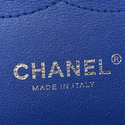 Chanel Patent Quilted Jumbo Double Flap Blue 6 of 20