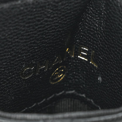 Chanel Goatskin Quilted Chanel 19 Card Holder On Chain Black 6 of 10