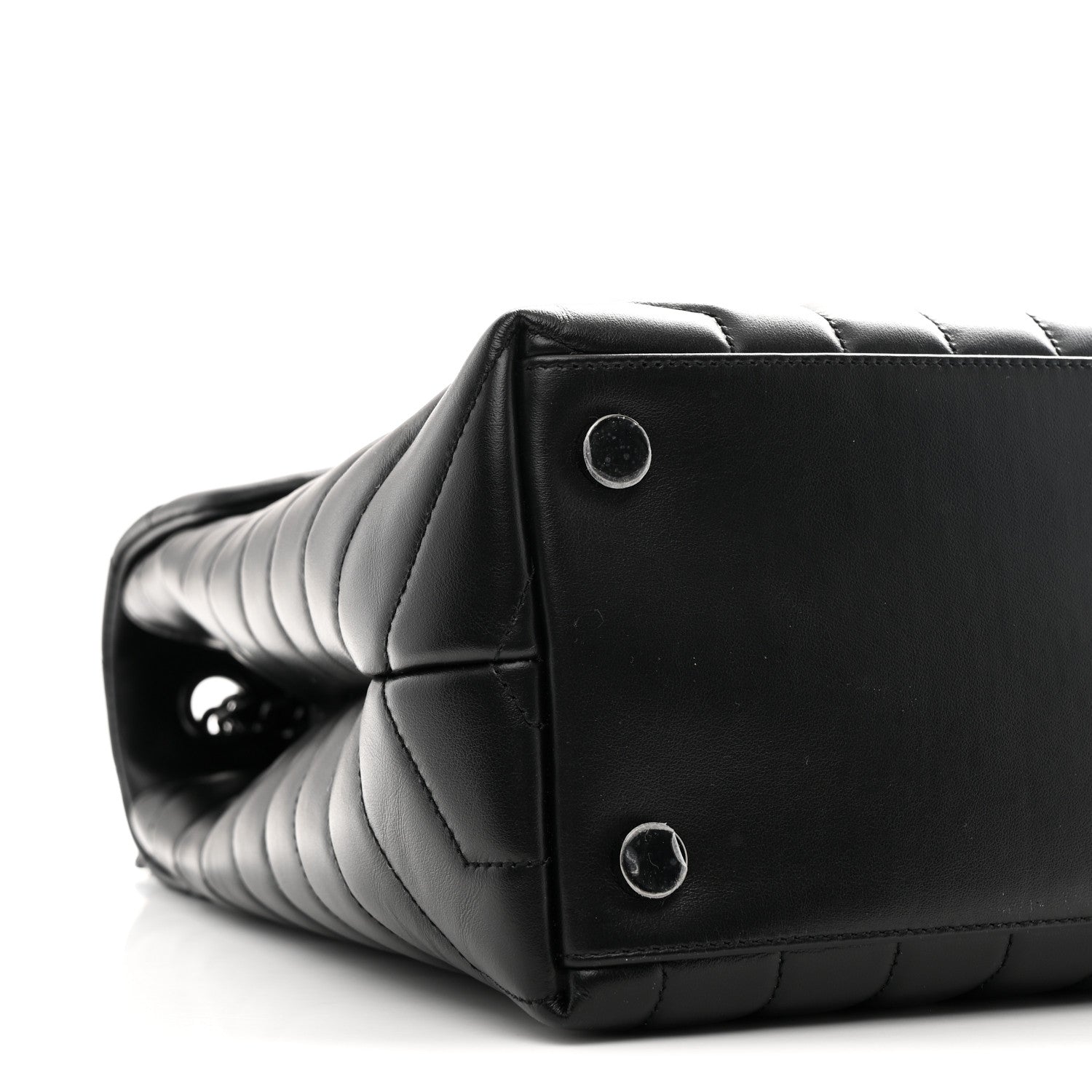 Saint Laurent Calfskin Y Quilted Monogram Monochrome Large Loulou Chain Satchel Black 10 of 11