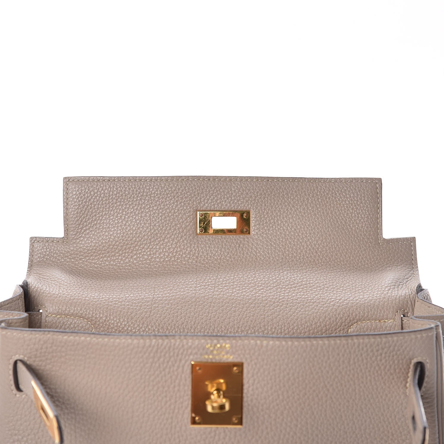 Hermes Taurillon Clemence Kelly Retourne 28 Gris Touterelle 9 of 31