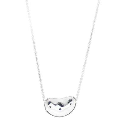 Tiffany Sterling Silver 20mm Elsa Peretti Bean Pendant Necklace 1 of 4