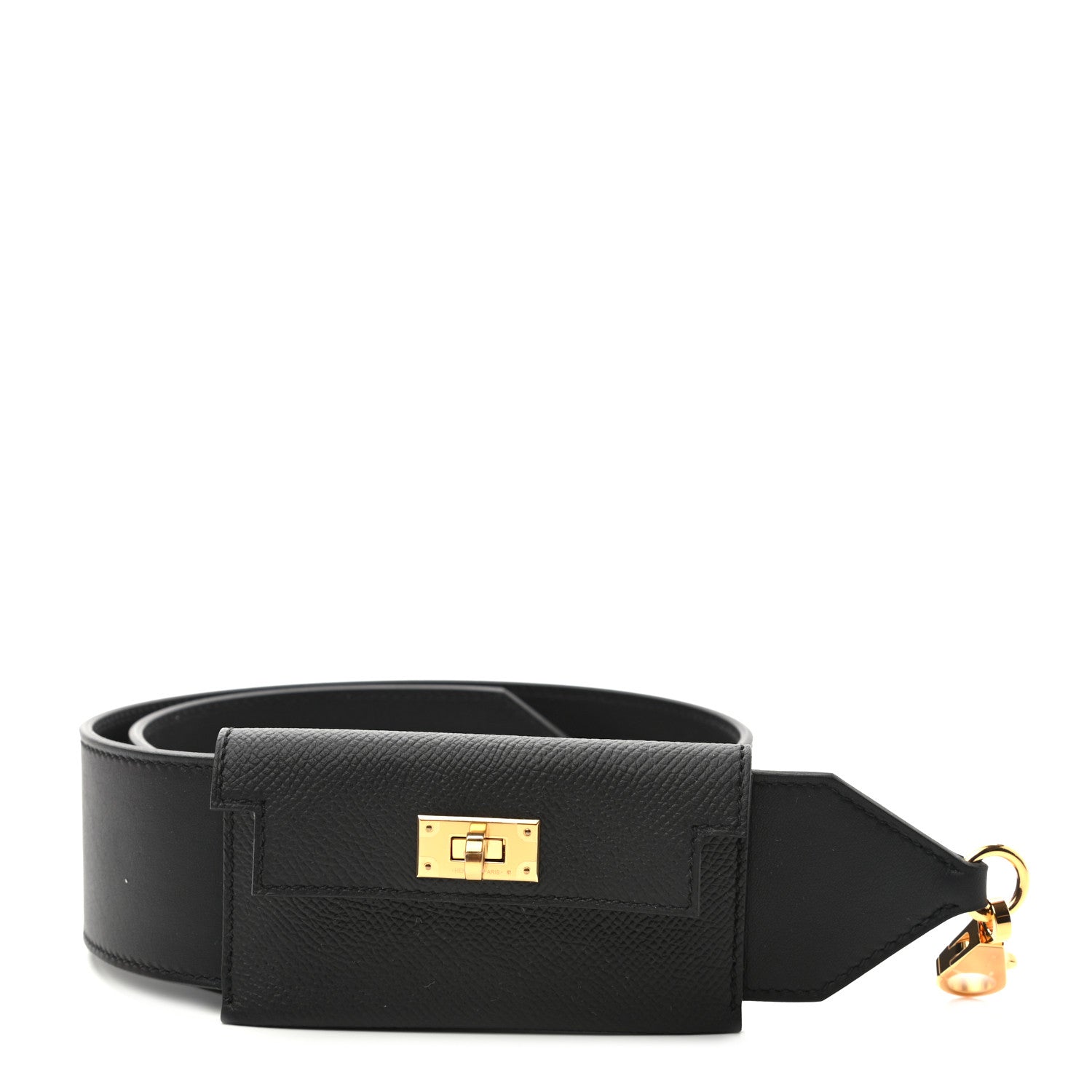 Hermes Swift Epsom Pocket Kelly Shoulder Strap Black 1 of 5