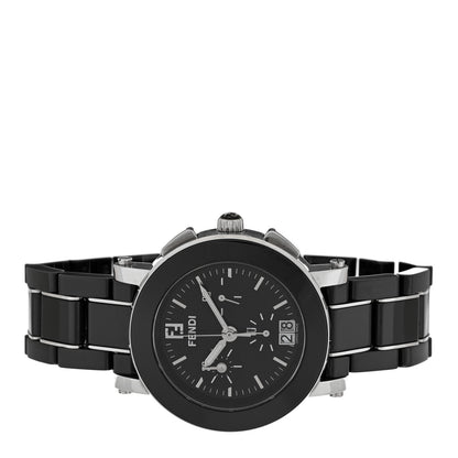 Fendi Stainless Steel Ceramic 38mm Chronograph Quartz Watch Black 2 of 5