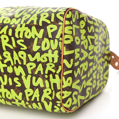 Louis Vuitton Monogram Graffiti Speedy 30 Green 14 of 16