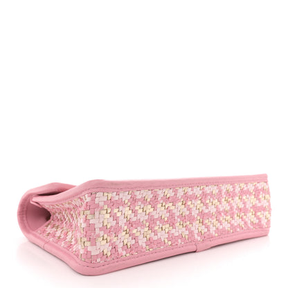 Chanel Metallic Lambskin Viscose Woven Flap Pink Gold 4 of 12