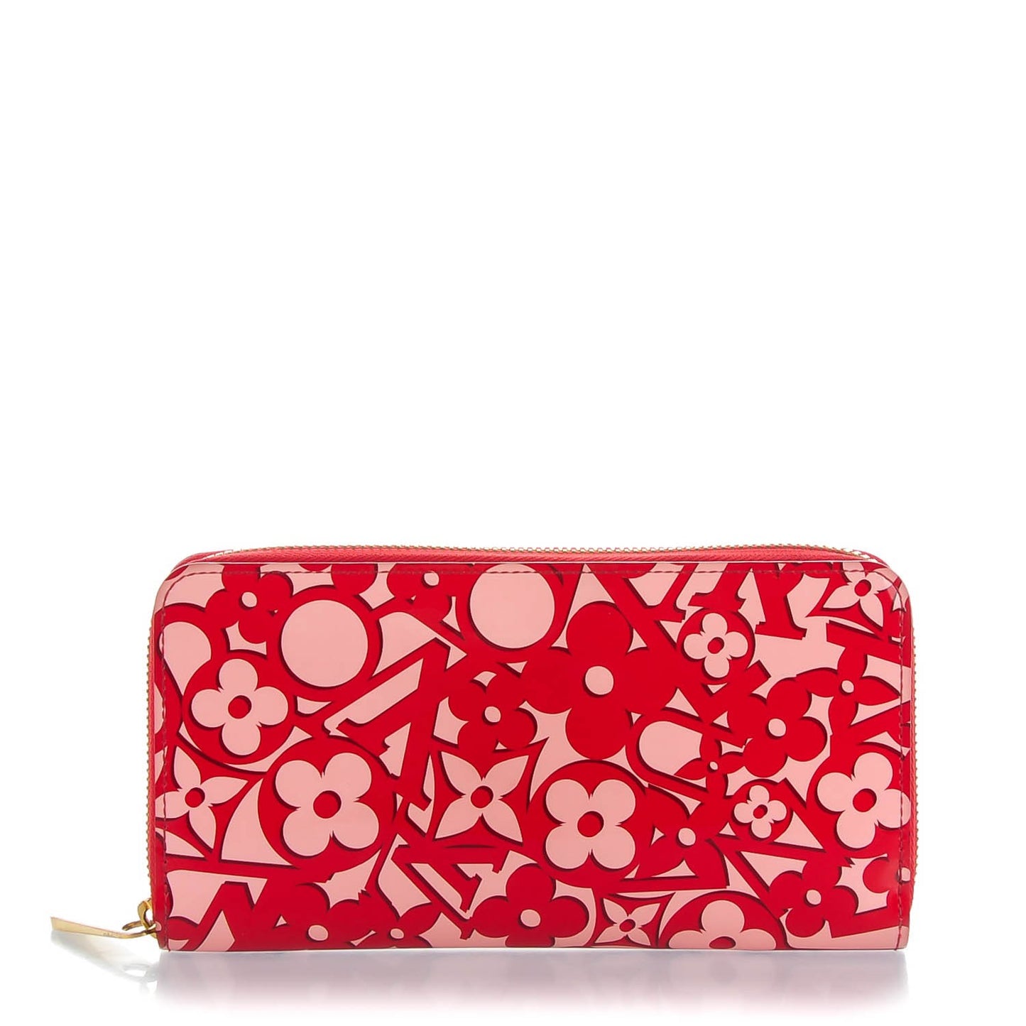 Patent Sweet Monogram Zippy Wallet Pomme D'Amour