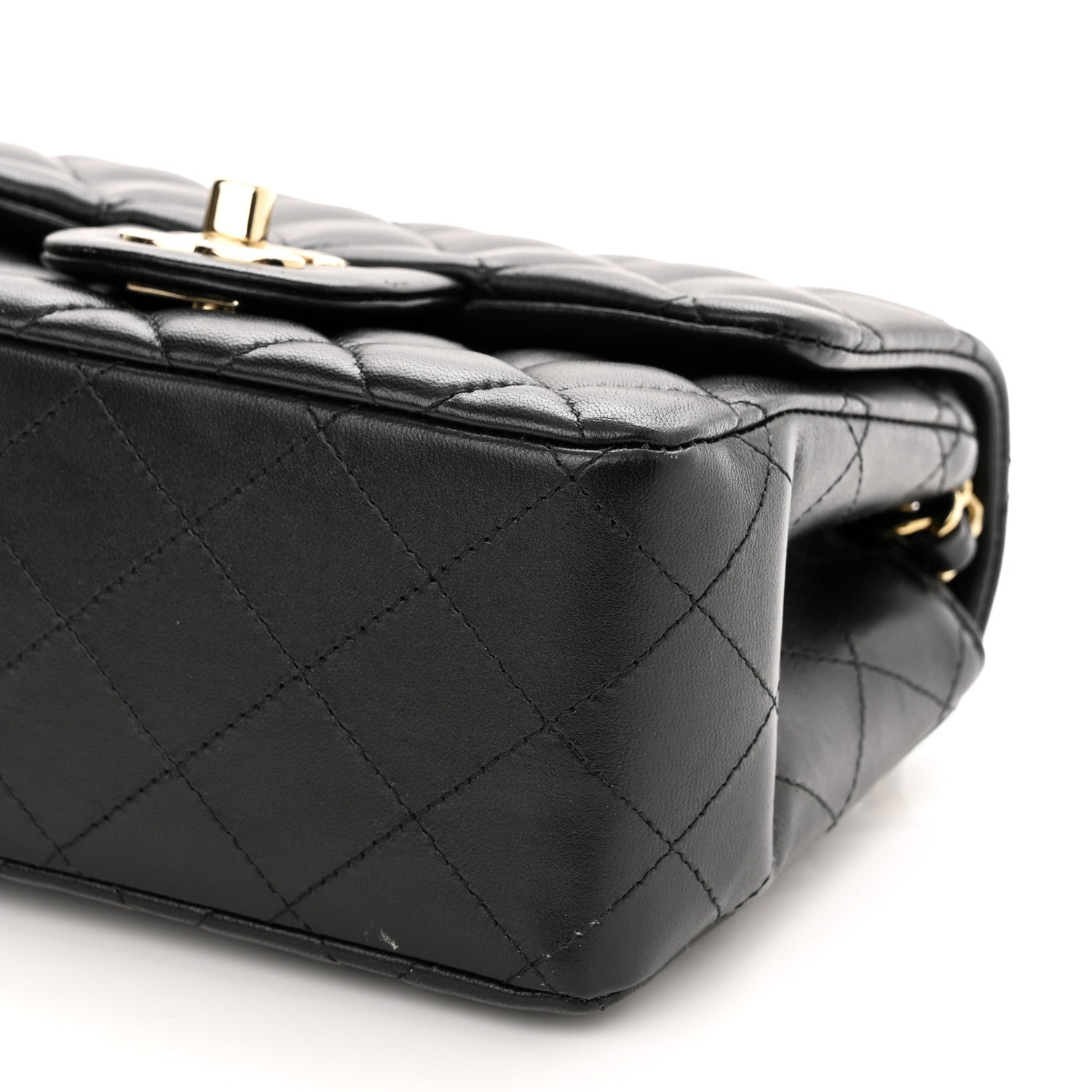 Chanel Lambskin Quilted Mini Square Flap Black 10 of 14
