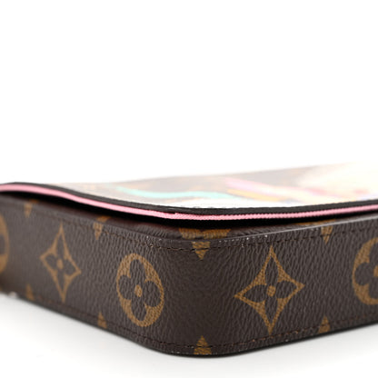 Louis Vuitton Monogram 2022 Christmas Animation Paris Pochette Felicie Chain Wallet Pink 11 of 13