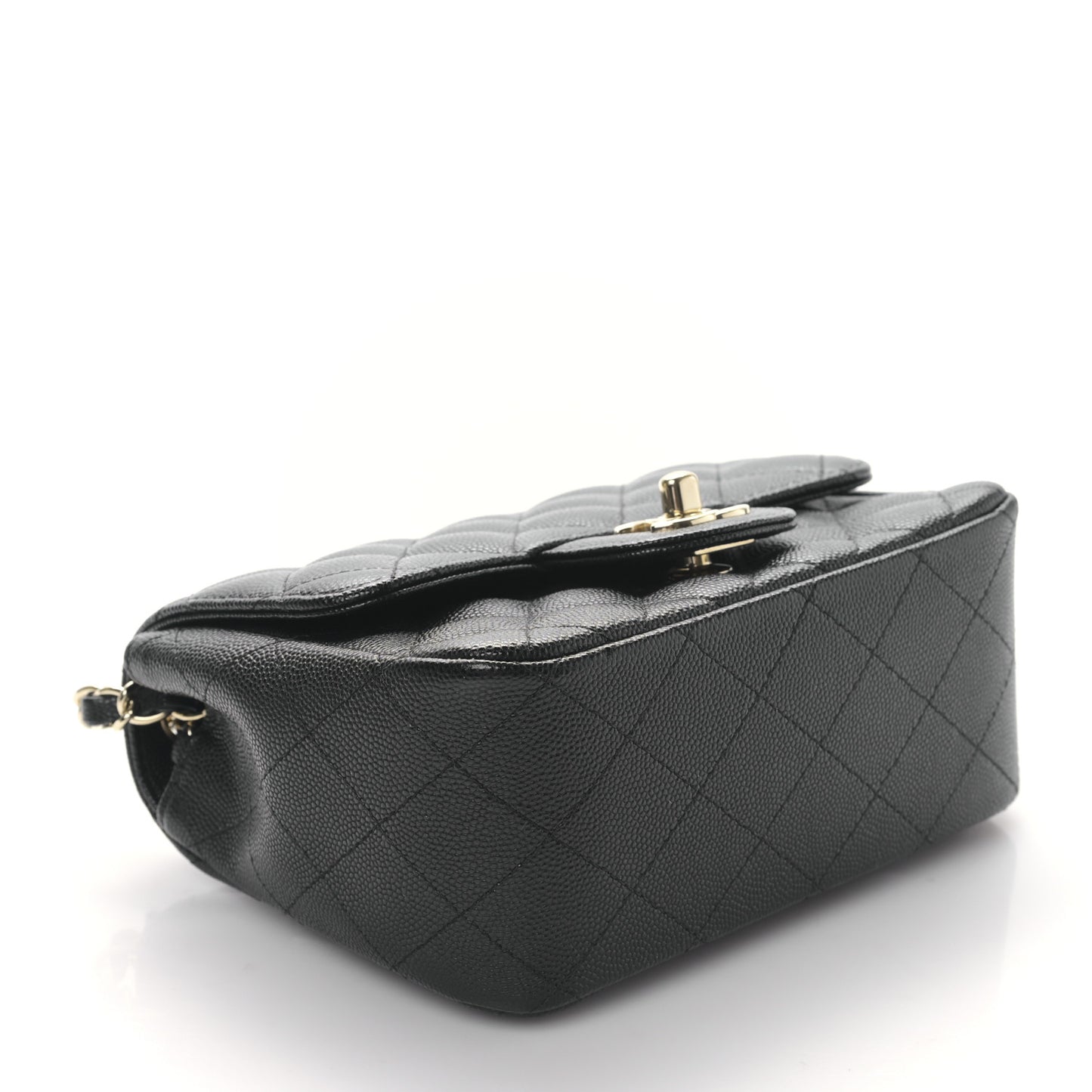 Caviar Quilted Mini Square Flap Black