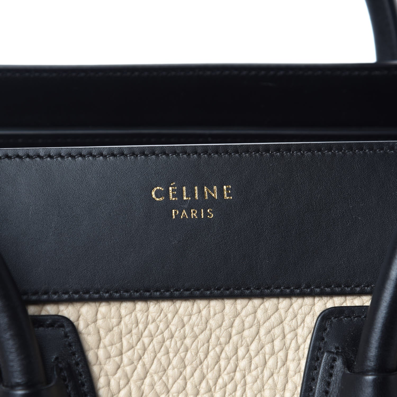 Celine Bullhide Drummed Calfskin Micro Tri-Color Luggage Antarctic 9 of 9
